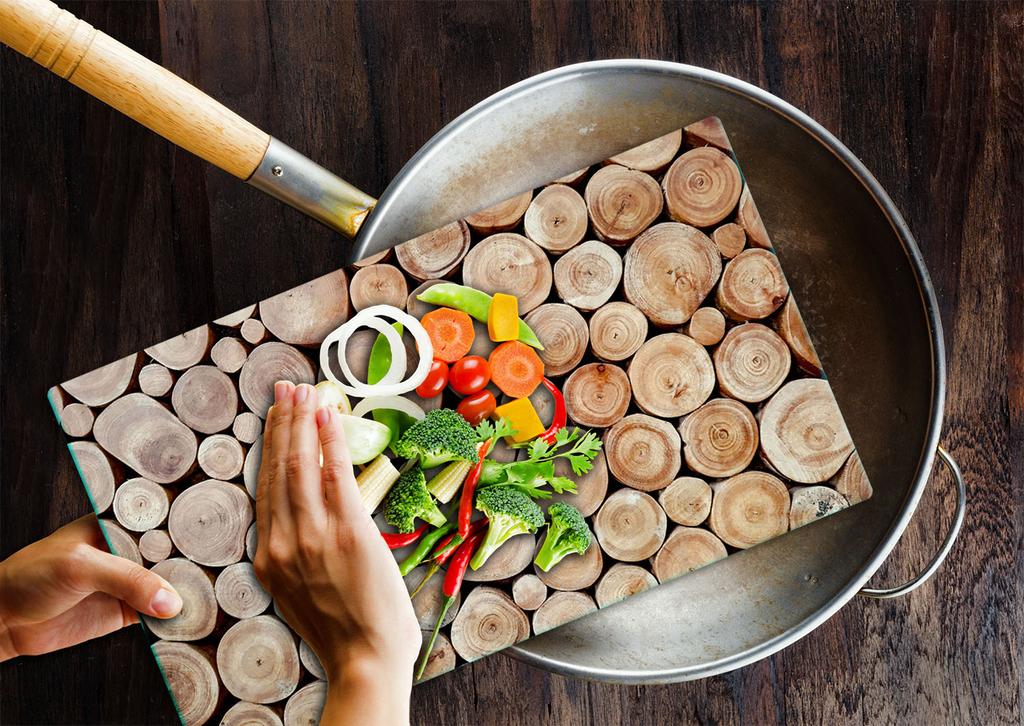 Glass Board Cutting Board 52X30 Wood