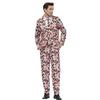 Halloween retro disco hip hop style men's print suit quality male host stage wear