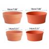 Plant Pot/Tray with Drainage Holes Imitation Ceramic Pot/Plate Gardening Supply