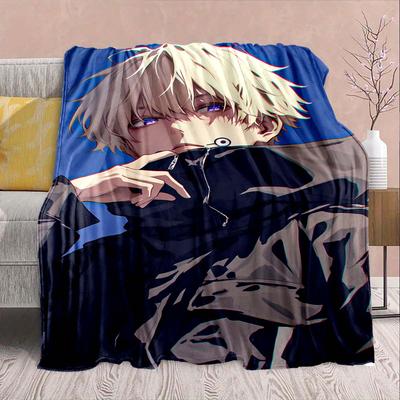 Jujutsu Kaisen Flannel Bedroom Blanket Warm Soft Cozy Throw Lightweight Bed Home Decor 