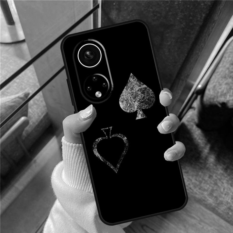 Ace of Spades Poker For Honor Magic 8 Pro 5 6 7 Lite Case Cover For Honor 90 70 50 400 200 X8a X8b X9a X9b X9c