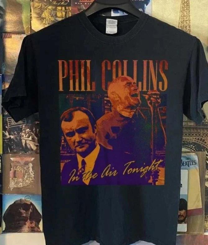 Phil Collins Unisex Black Tshirt S