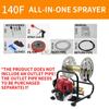 139F/140F Roll-and-tube Integrated Sprayer Four-stroke Garden Farming Agricultural Power Tool Portable Gasoline Sprayer 8-10m