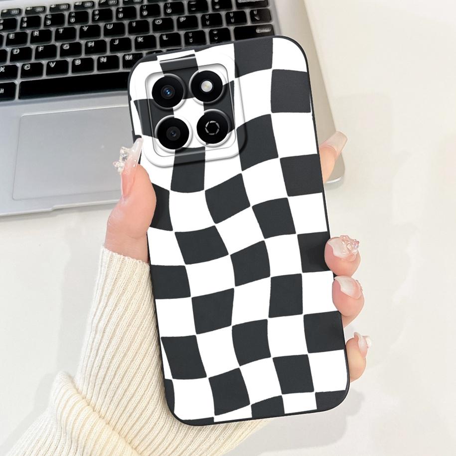 Shockproof Case For Honor X7c Cover HonorX7c 4G Funda Fashion Bowknot Marble Soft Liquid Silicone Cases For Honor 200 Smart Etui