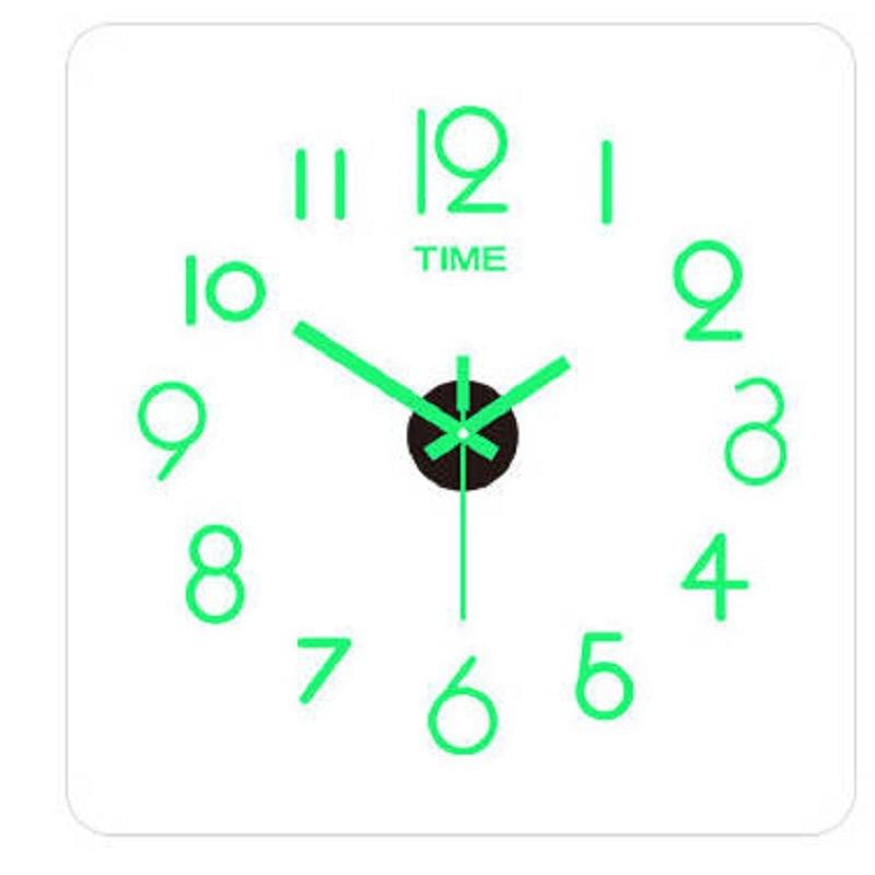 Modern Minimalist DIY Acrylic Wall Clock with Decorative Stickers for the Living Room