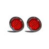Apsmotiv 4" Round Red LED Tail Light – Stop, Turn & Brake Light with Red Flange Mount, Waterproof 12V DC Trailer Light for RV, Trucks