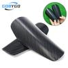 Gobygo 1Pair Mini Carbon Patterned Soccer Leg Supports Thickened Foam Protective Kids Soccer Leg Safety Adult Soccer Shin Pads