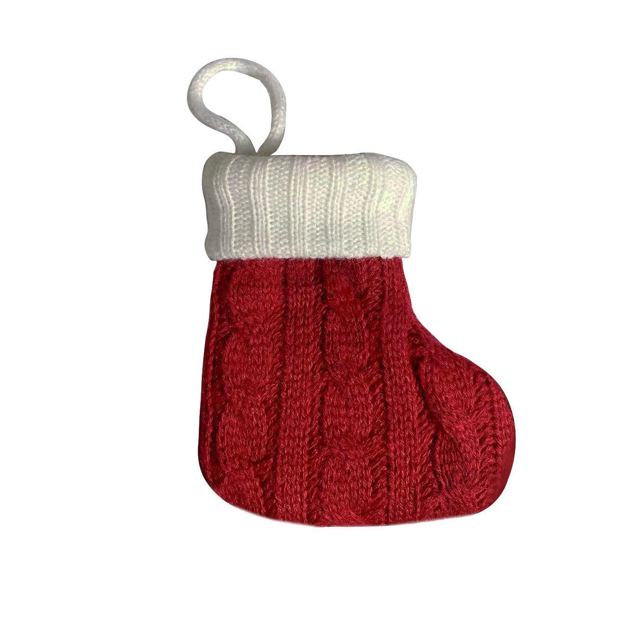 

Christmas Festival Knit Socks Candy Gift Bags & Tableware Covers: Decorative Ornaments & Supplies