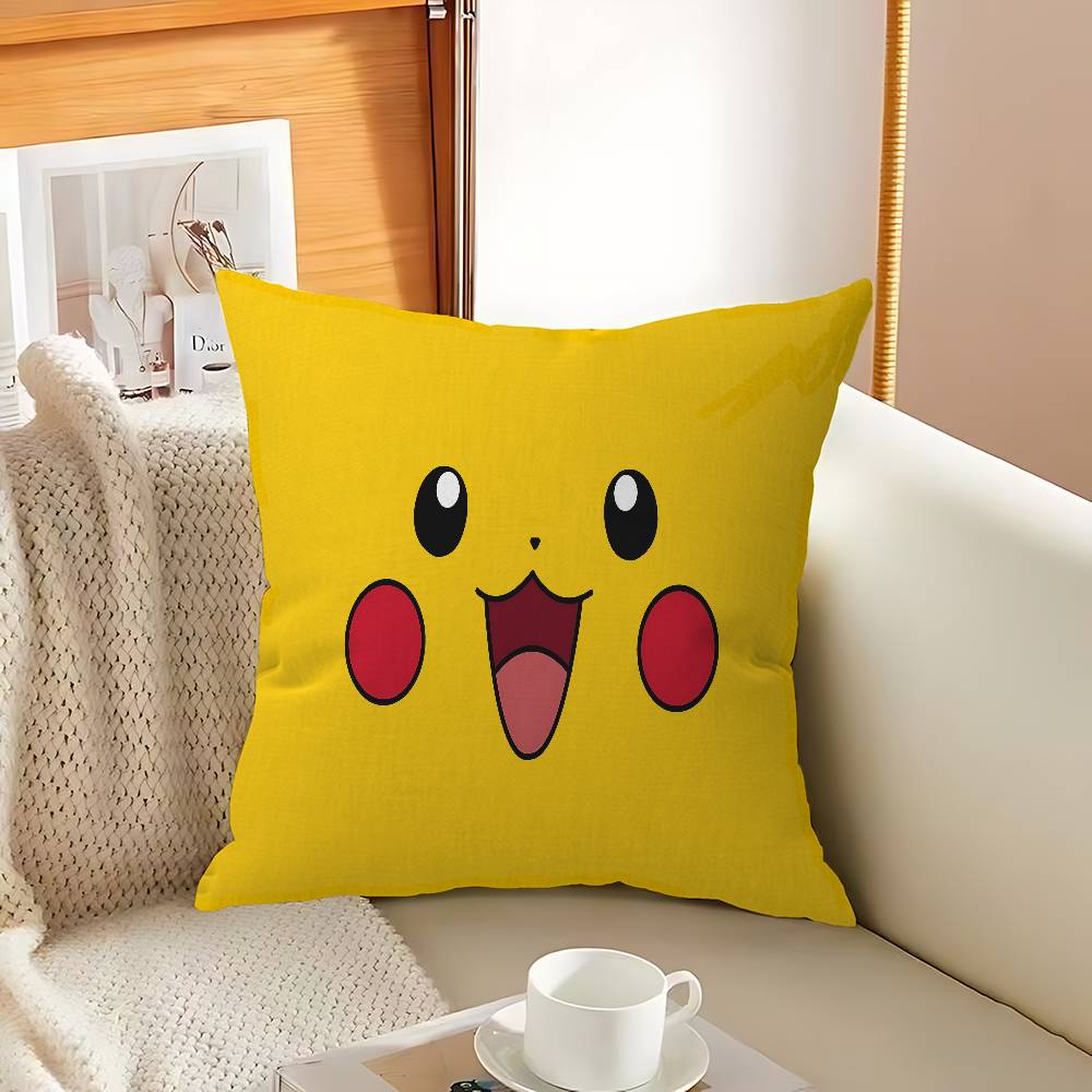 Japan Anime P-Pokemons Cushion Cover Pillowcase Upholstery Sofa Throw Pillow Home Decor Pillowcas