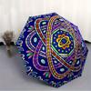 1pc Mandala Artwork Automatic Open/Close Umbrella, Umbrella with cartoon Design, Portable Compact Umbrella for Men & Women, Good Holiday Gif