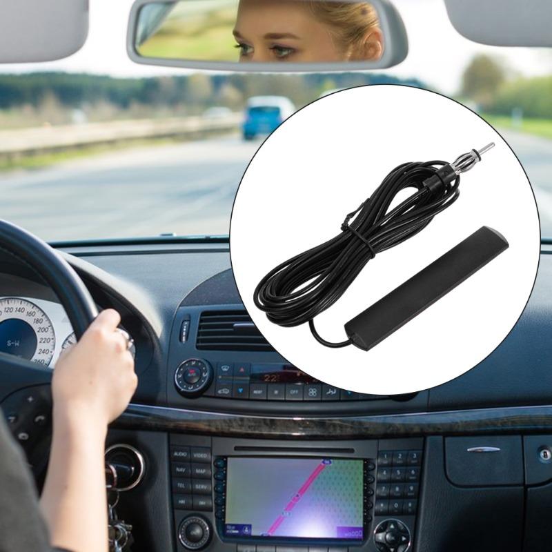 5M Universal Car Radio FM Antenna Signal Amplifier Booster High Gain Enhanced Reception for Auto Marine Boat RV Vehicle 12V