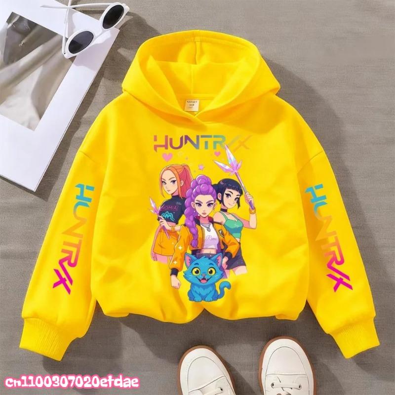Fashion Women's Hoodie K-Pop Demon Hunters Print Kids Hoodie Pullover Girl Tops Spring And Autumn Leisure Sweatshirr Clothing