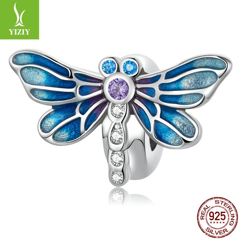 S925 Sterlingsilber Bienenanhänger Zubehör, Nischen-Premium-Insekt DIY Armband Perlen Schmuck