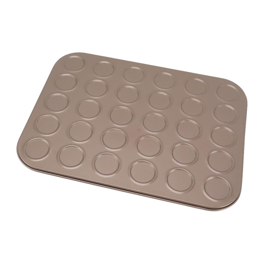 Muffin Top Pan Macaron Bakeware Pan Muffin Tray Baking Mold Carbon Steel Bakeware for Oven Baking Gold