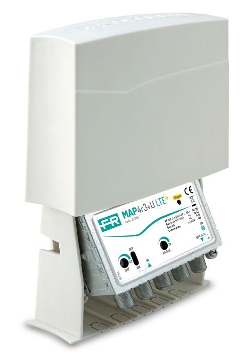 Kit Préamplificateur 1 entrée UHF 27 dB réglable C21-60 Spécial 4G+ alim PSU342