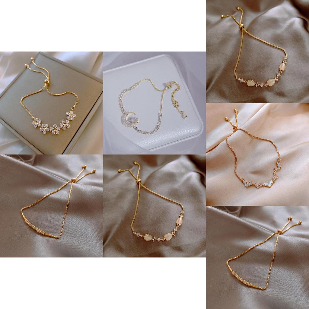 Flower Jewelry Hand Chain With Cubic Zirconia For Women Gift Occasion