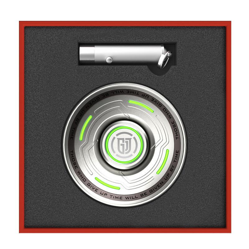 

SCIONE Мультикомбинационный гироскопический светящийся сплав на кончике пальца, долговременная светящаяся игрушка-артефакт для снятия напряжения с пальца серебряный