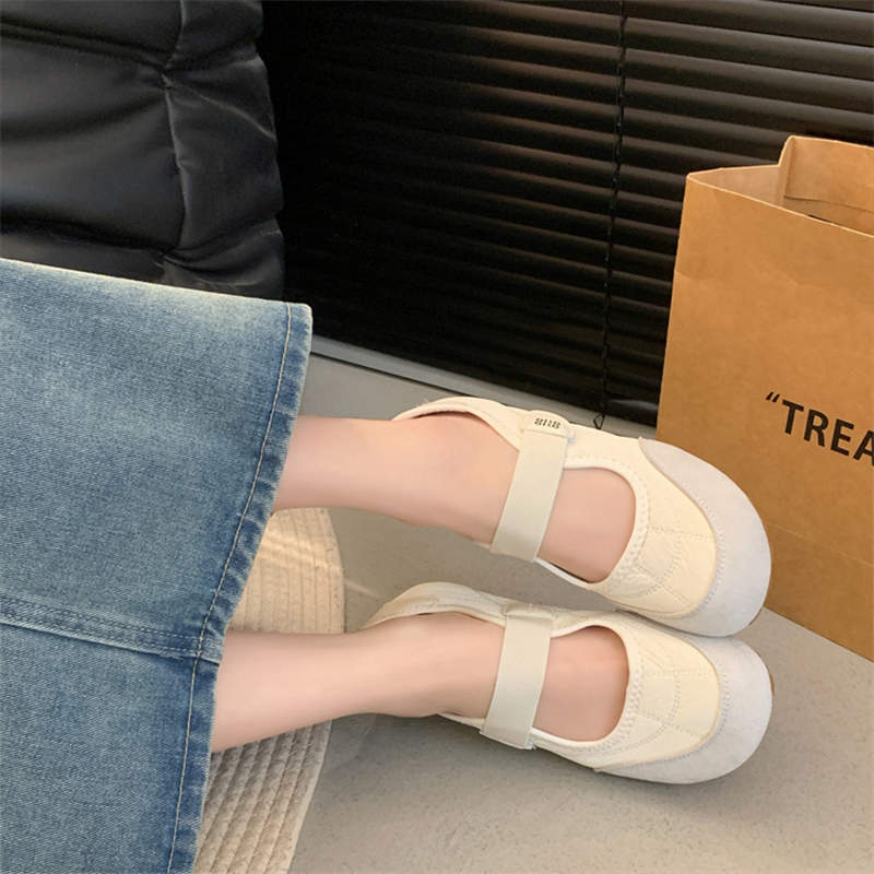 Klettverschluss Deutsche Trainingsschuhe Damenschuhe 2025 neu beliebt Frühling und Herbst atmungsaktiv flachsohlig Schwangere Damenschuhe weiße Schuhe Sportschuhe