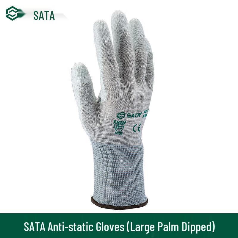 SATA SF0002 Anti-static Polyamide Coated Work Gloves (5 Pairs)