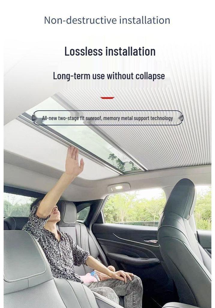 XPeng P7 G6 G9 Electric Sunroof Sunshade: Manual, Foldable, Heat Insulation, Sun Protection, Panoramic Roof Curtain.