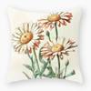 Pillowcase Classic Retro Green Plant Sofa Decoration Pillowcase Nordic Home Waist Cushion Pillowcase