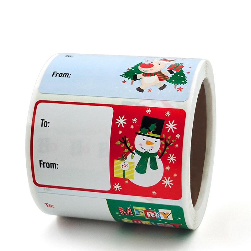 250 Stück/Rolle Klebeetiketten Vintage Weihnachten Frohe Weihnachten Weihnachtsgeschenke Feiertagsdekoration Geschenkanhänger Etikett Geschenkpapier