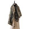 Scarf L Rhombus Camellia Women'S Autumn And Winter Thickened Imitation Cashmere Printed Shawl Versatile Warm