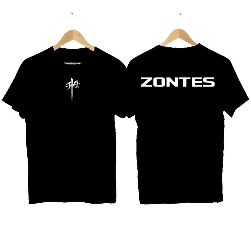 

2026 For Zontes G1 125 ZT125 G1 ZT125U ZT 125 U ZX New Combed Short Sleeve T-shirt Men s womenRound Neck Printed Logo T-shirt 4XL