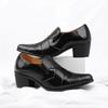 High Heeled Casual Business Leathers Shoes Men Classic Wedding Formal Social Shoes Men Retro Men's Dress Shoes