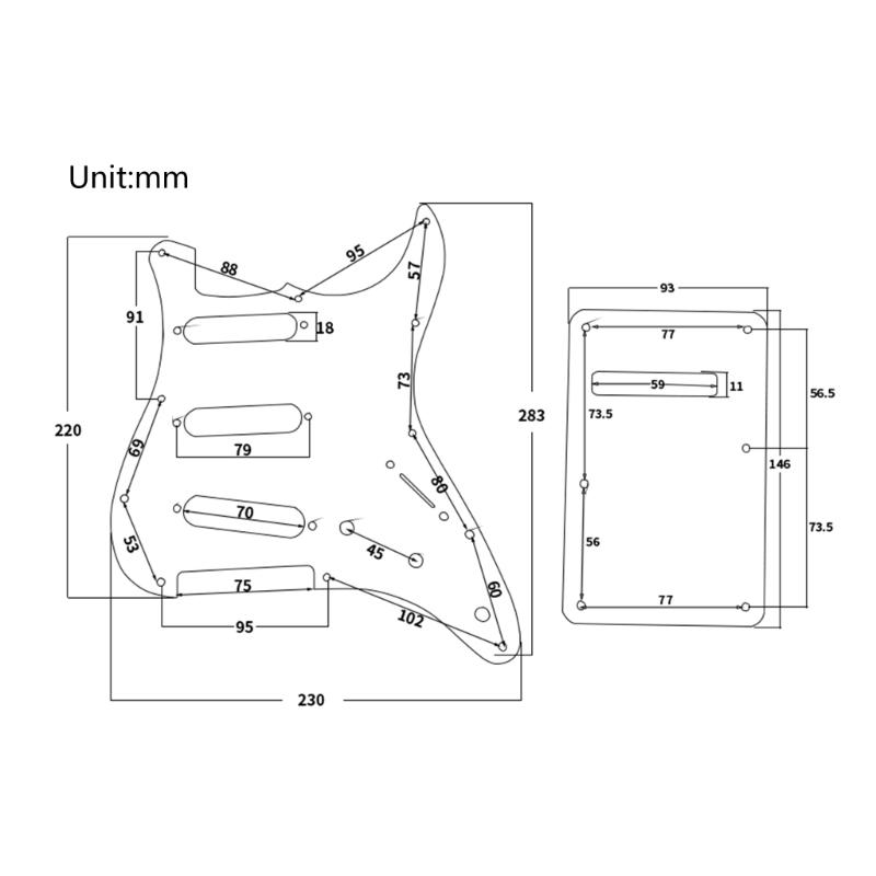 Stable PVC Pickguard Set Scratch Plate Guitar Accessory Scratch Plate Suitable for Electric Guitar Enthusiasts
