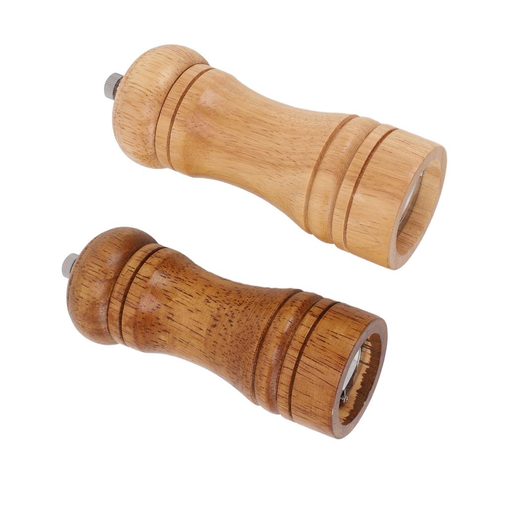 2PCS Wood Pepper Grinder Coarseness Efficient Grinding Pepper Mills Shakers for Kitchen Supplies