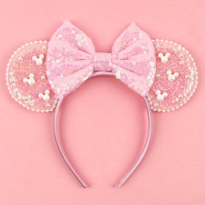 New Trendy Mouse Ears Headband Mickey 3.3"Velvet For Girls Soft Bow Hairband Halloween Festival Party Trip DIY Hair Accessories