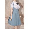 TOYBARJAPAN 1/6 Maßstab Actionfigur Oberschülerin JK Uniform High-Waisted Latzrock Hellblau B (Körper Kopf Hemd und Krawatte Nicht enthalten)