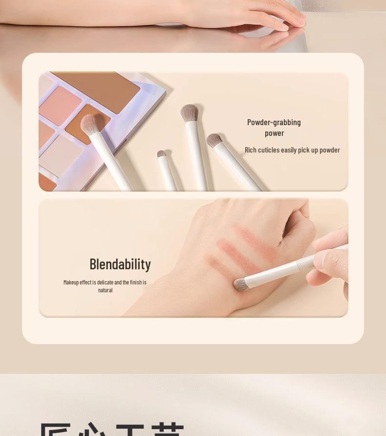 22-Piece Milk White Cloud Porcelain Makeup Brush Set