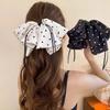 Pince à cheveux élégante avec nœud en satin, Pince à cheveux mode tempérament pour l'arrière de la tête pour femmes