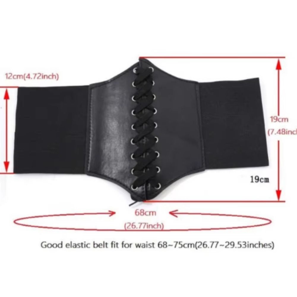High Elasticity Slimming Body Belts PU Leather Waist Cincher New Wide Belt