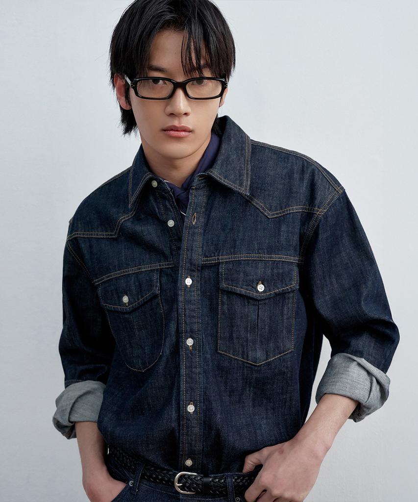 SIECLE Western Denim Shirt (Indigo)