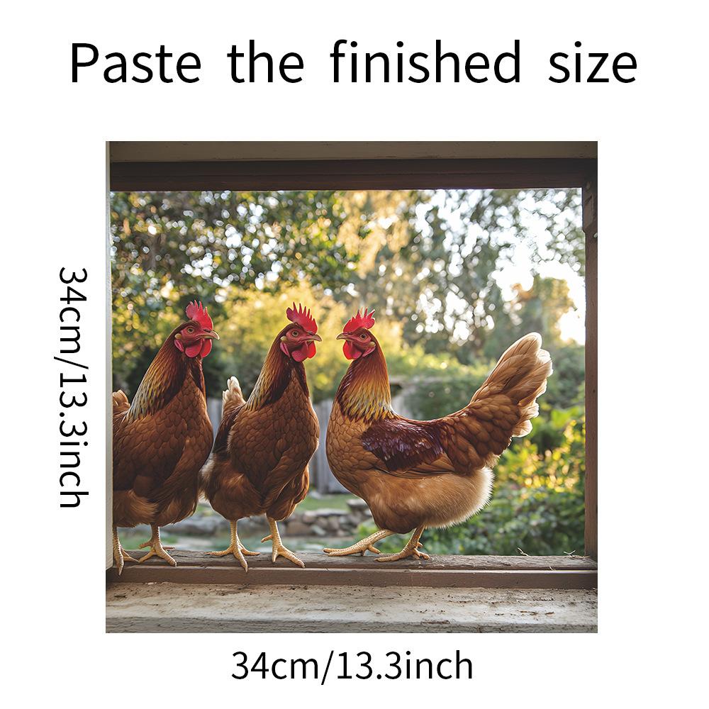 Rooster Dishwasher Sticker Home Background Landscaping Decorative Wall Sticker
