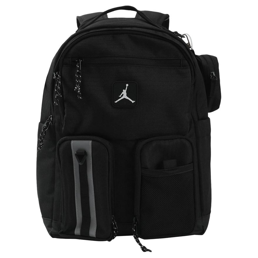 Jordan Daily Commuting Sports Casual Zipper Closure Backpack Regular Unisex Couple Style Unisex backpack JD2613176PS001 Black