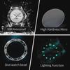 Fashion Mens Watches Steel/Silicone Strap Luminous Dual Calendar Waterproof Multi Color Business Sport Wrist Watch