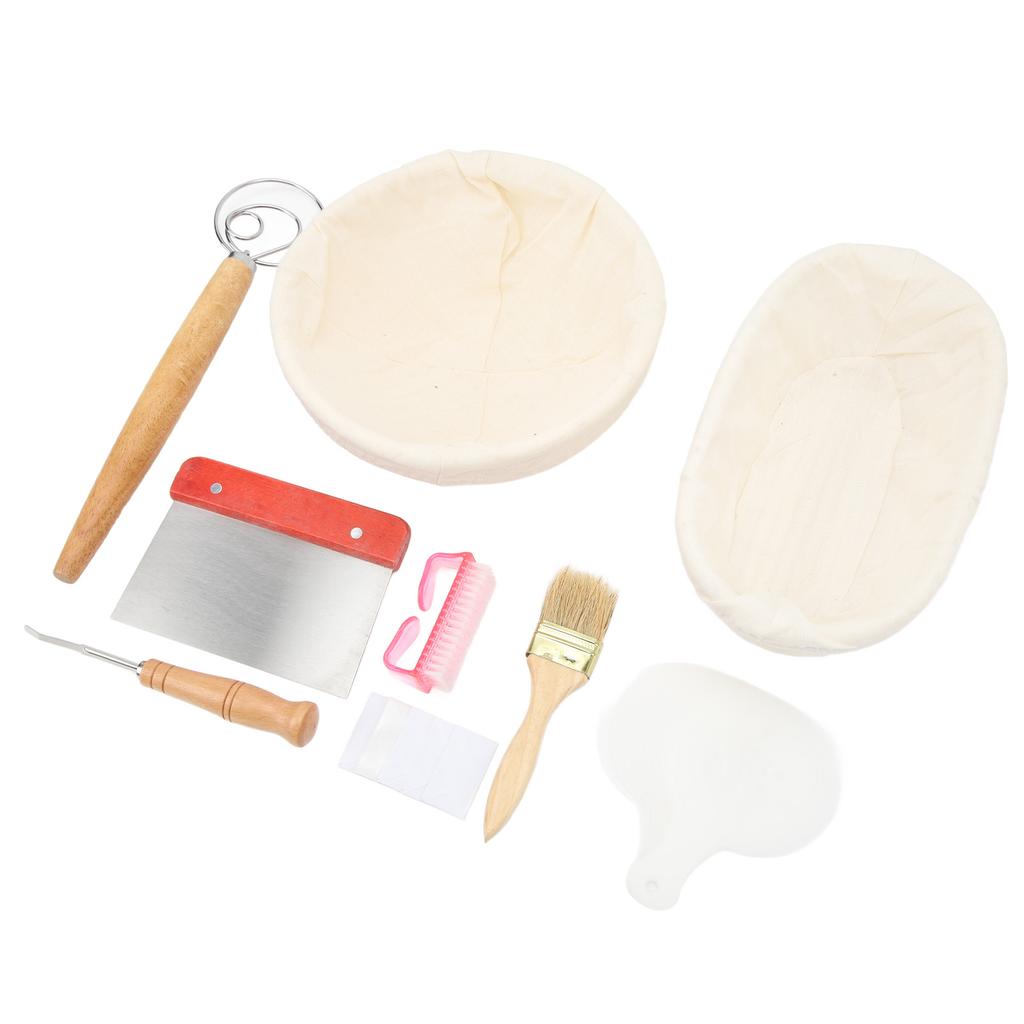 10.2in Round Dough Rising Proofing Basket Stainless Steel 8.7in Oval Cane Sourdough Basket