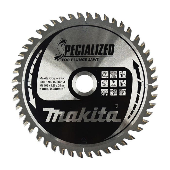 Makita b de scie 56764 specialized, 48 dents, 1 v, 165 x 20 mm a-99932