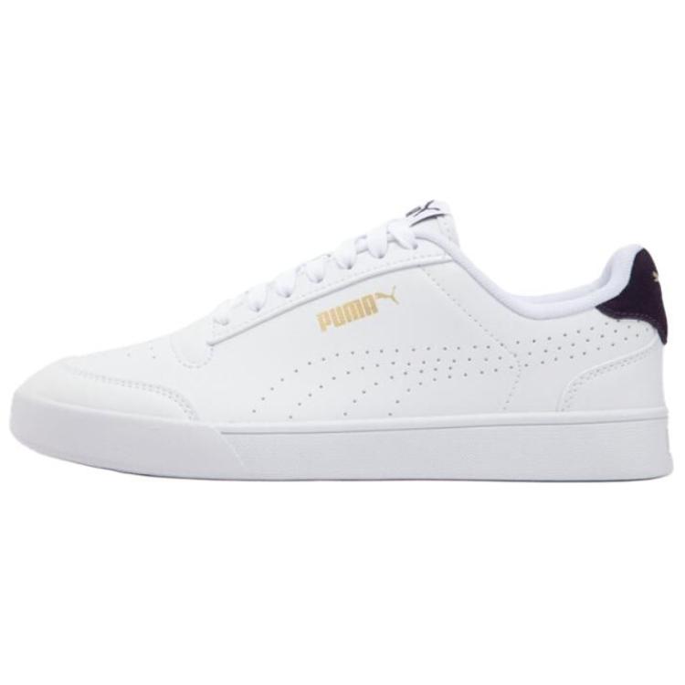 New PUMA Shuffle Perf Low Top Skateboard Shoes Unisex White Gold 380150-05