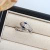 European-American Fashion Zircon Snake Ring: High-End, Versatile, Open Design for Women