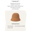 Bucket Hat Spring Summer Hollow Knitted Hat Solid Color Sunhat Fisherman Caps Casual Foldable Beach Cap