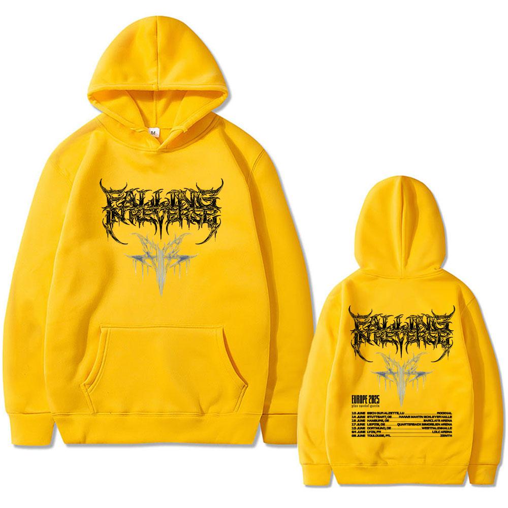 Falling In Reverse EUROPE Tour Hoodie Men Women Rock Gothic Oversized Sweatshirt Men's Casual Cotton Retro Pullover Hoodies