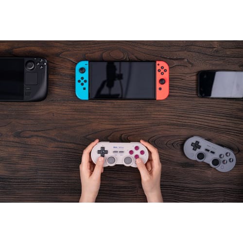 8BitDo SN30 Pro Bluetooth Controller, Hall Effect Joystick Update, Compatible with Switch, PC, MacOS, Android, Steam Deck & Raspberry Pi (G Classic)
