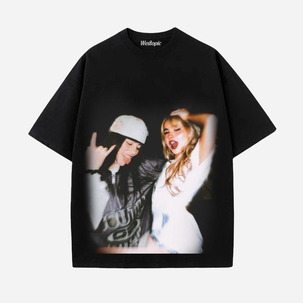 Sabrina Kaperson Printed TShirt Casual Loose Cotton Top Street Style HipHop Streetwear