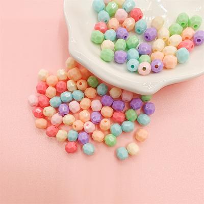 300 Pezzi 5.5*6mm Colore Macaron Poliedrici Moda Perline Ovali Materiali Fai da Te Orecchini Ciondoli Sfaccettati Accessori per Creazione Gioielli Braccialetto