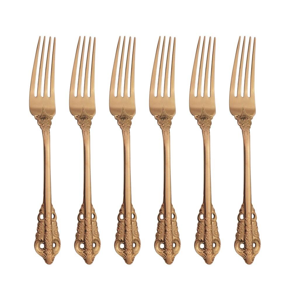 Dinnerware Rainbow Fork Court Style Tableware Cutlery Set Stainless Steel Cutlery Set Sliverware Suitable for Kitchen Outdoor